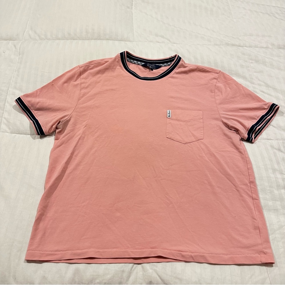 Ben Sherman Coral Short Sleeve Tee with Pocket